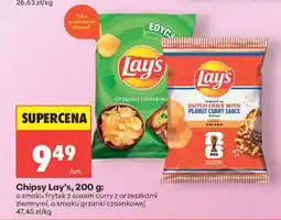 Biedronka Chipsy Lay's o smaku frytek z sosem curry z orzeszkami ziemnymi oferta