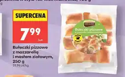 Biedronka Bułeczki pizzowe z mozzarellą i masłem ziołowym Dermaris oferta