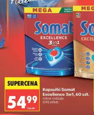 Biedronka Kapsułki do zmywarki Somat Excellence 3w1 oferta
