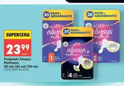 Biedronka Podpaski Always Platinum 20 szt oferta