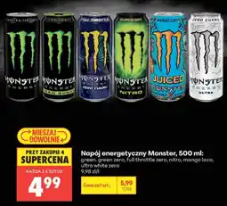Biedronka Napój energetyczny Monster Green Zero oferta