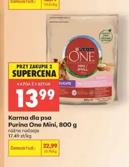 Biedronka Karma dla psa Purina One Mini Delicate z łososiem oferta