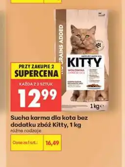 Biedronka Sucha karma dla kota Kitty bez dodatku zbóż z łososiem oferta