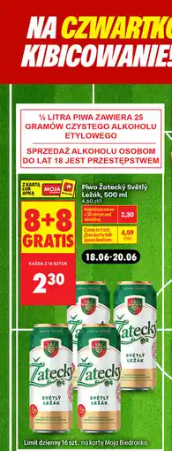 Biedronka Piwo Žatecký Světlý Ležák oferta