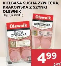 Stokrotka KIEŁBASA SUCHA ŻYWIECKA, KRAKOWSKA Z SZYNKI OLEWNIK oferta