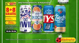 Biedronka Wszystkie piwa 0% w puszkach oferta