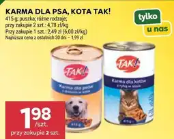 Stokrotka Tak! Karma dla psa, kota oferta