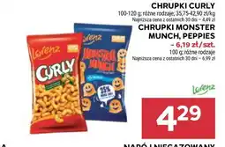 Stokrotka CHRUPKI CURLY, MONSTER MUNCH, PEPPIES oferta