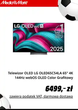 Media Markt Telewizor OLED LG OLED65C54LA 65 4K 144Hz webOS OLED Color Grafitowy oferta