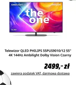 Media Markt Telewizor QLED PHILIPS 55PUS9010/12 55 4K 144Hz Ambilight Dolby Vision Czarny oferta