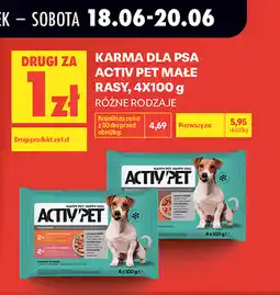 Biedronka Karma dla psa Activ Pet małe rasy oferta