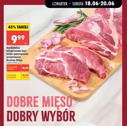 Biedronka Karkówka wieprzowa bez kości pakowana próżniowo Kraina Mięs oferta