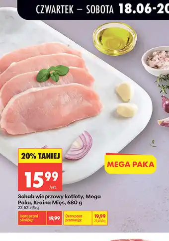 Biedronka Schab wieprzowy kotlety, Mega Paka, Kraina Mięs oferta