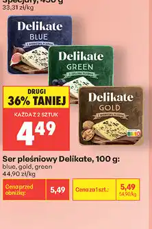 Biedronka Ser pleśniowy Delikate, 100 g: blue, gold, green oferta