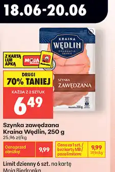 Biedronka Szynka zawędzana Kraina Wędlin oferta