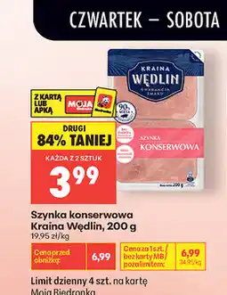 Biedronka Szynka konserwowa Kraina Wędlin oferta