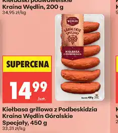 Biedronka Kiełbasa grillowa z Podbeskidzia Kraina Wędlin Góralskie Specjały oferta