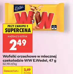 Biedronka Wafelki orzechowe w mlecznej czekoladzie WW E.Wedel oferta