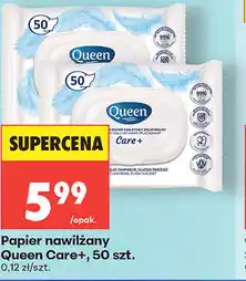 Biedronka Papier nawilżany Queen Care+, 50 szt oferta