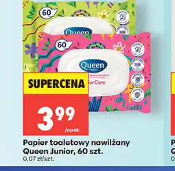 Biedronka Papier toaletowy nawilżany Queen Junior, 60 szt oferta
