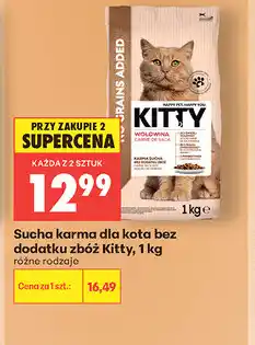 Biedronka Sucha karma dla kota bez dodatku zbóż Kitty oferta