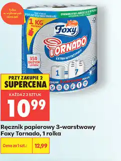 Biedronka Ręcznik papierowy 3-warstwowy Foxy Tornado, 1 rolka oferta