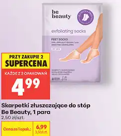 Biedronka Skarpetki złuszczające do stóp Be Beauty, 1 para oferta