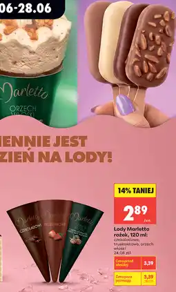 Biedronka Lody Marletto roŹek oferta