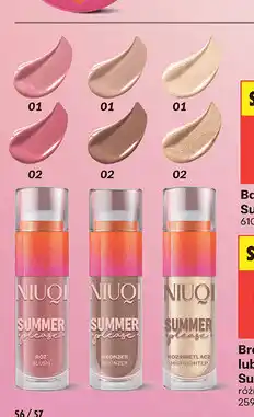 Biedronka Bronzer, róż, rozświetlacz Niuqi Summer Please oferta