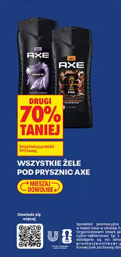 Biedronka Wszystkie żele pod prysznic Axe oferta