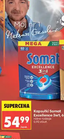 Biedronka Kapsułki Somat Excellence 3w1, 60 szt oferta