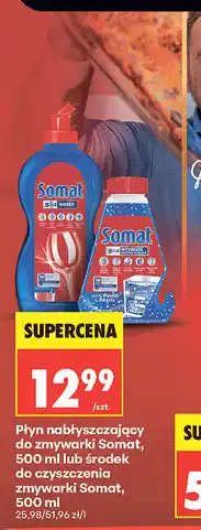 Biedronka Płyn nabłyszczający do zmywarki Somat lub środek do czyszczenia zmywarki Somat oferta