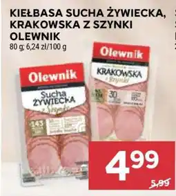 Stokrotka Market Kiełbasa Sucha Żywiecka, Krakowska z Szynki Olewnik oferta
