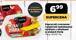 Netto Papryczki czerwone i peperoni nadziewane serkiem z oliwkami w ziołach Perla oferta