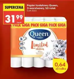 Biedronka Papier toaletowy Queen, 3-warstwowy, 50 rolek oferta