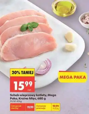 Biedronka Schab wieprzowy kotlety, Mega Paka, Kraina Mięs, 680 g oferta