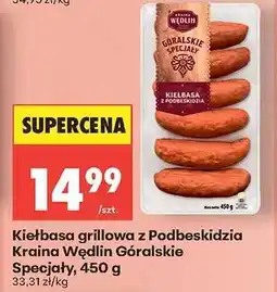 Biedronka Kiełbasa grillowa z Podbeskidzia Kraina Wędlin Góralskie Specjały, 450 g oferta