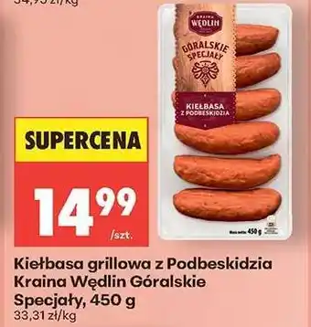 Biedronka Kiełbasa grillowa z Podbeskidzia Kraina Wędlin Góralskie Specjały, 450 g oferta