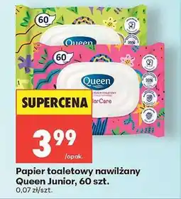 Biedronka Papier toaletowy nawilżany Queen Junior, 60 szt oferta