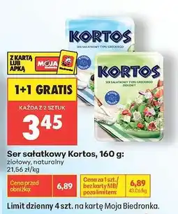 Biedronka Ser sałatkowy Kortos, 160 g oferta