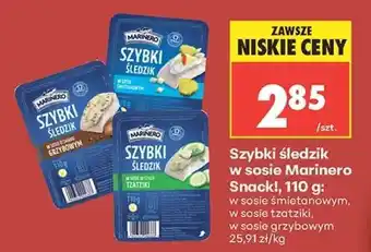 Biedronka Szybki śledzik w sosie Marinero Snack, 110 g oferta