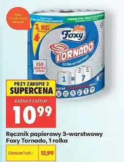 Biedronka Ręcznik papierowy 3-warstwowy Foxy Tornado, 1 rolka oferta