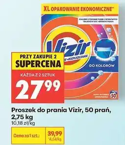 Biedronka Proszek do prania Vizir, 50 prań, 2,75 kg oferta