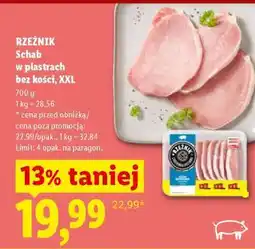 Lidl Rzeźnik Schab w plastrach, bez kości, XXL oferta