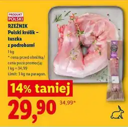 Lidl Rzeźnik Polski królik – tuszka z podrobami oferta