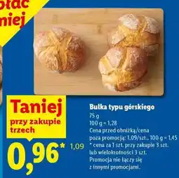 Lidl Bułka typu górskiego oferta