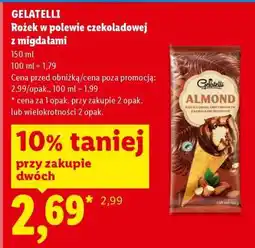 Lidl GELATELLI Rożek w polewie czekoladowej z migdałami oferta