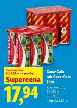 Lidl Coca-Cola lub Coca-Cola Zero oferta