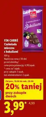Lidl FIN CARRÉ Czekolada mleczna z bakaliami oferta