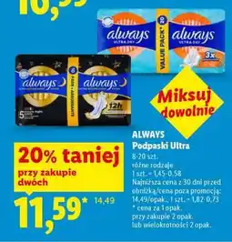 Lidl ALWAYS Podpaski Ultra oferta